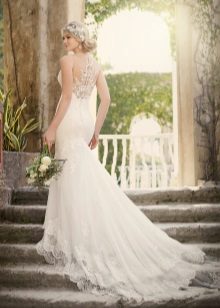 Long back wedding dress
