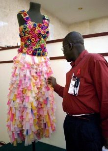 Condom wedding dress