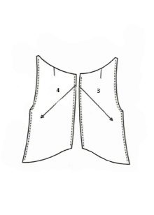 Pattern draping on the bodice