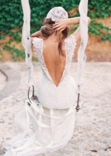 Larawan ng bride para sa isang kasal sa beach