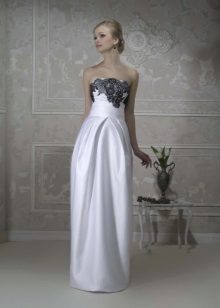 Straight Black Lace Wedding Dress