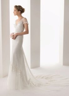 Maikling straight wedding dress