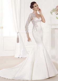 Mermaid wedding dress para sa mababang