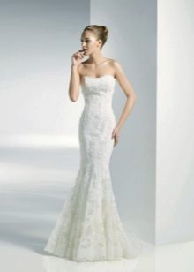 Mermaid wedding dress para sa mababang