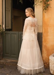Lace cape para sa damit-pangkasal