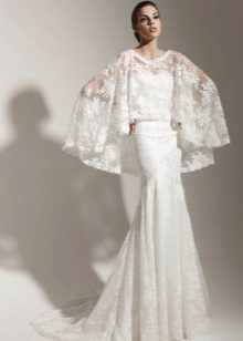 Lace poncho para sa damit-pangkasal