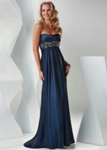 Blue empire dress