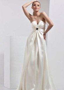 Maternity Wedding Dress na may Drapery