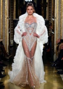 Frank damit mula sa Zuhair Murad kasal rhinestones