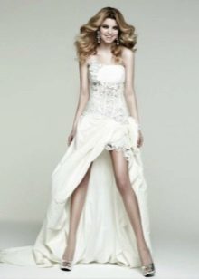 Wedding dress mini na may isang loop