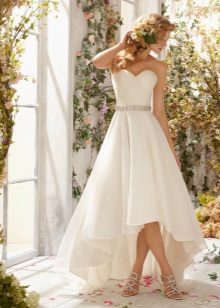 Wedding dress short front long back