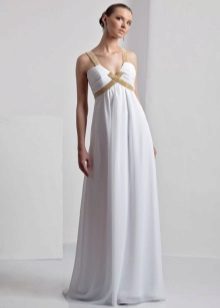 Kasal damit na may draping sa bodice