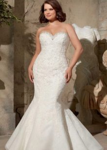 Mermaid wedding dress for full