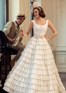 Kasal retro multi-tiered dress
