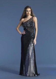 One-shoulder evening dress ni Dave at Johnny