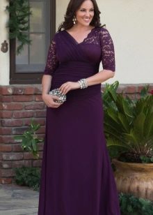 Evening dress with a smell for full