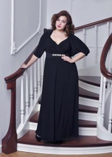 Black evening dress para sa full