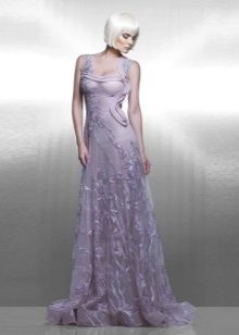 Lace Gown Lilac Dress