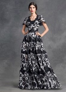 Gabi na damit na may floral print mula sa Dolce & Gabbana