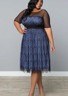 Evening dress for the full in vintage style