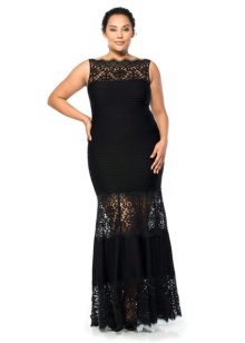 Evening dress for the full partially laced