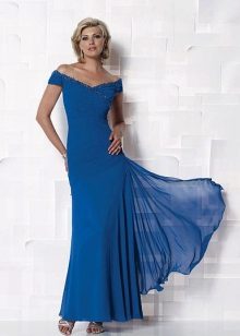 Blue dress para sa ina ng bride