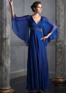 Griyego style evening dress na may sleeves