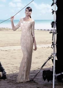 Cream evening gown