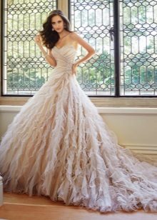 Wedding dress pastel shade