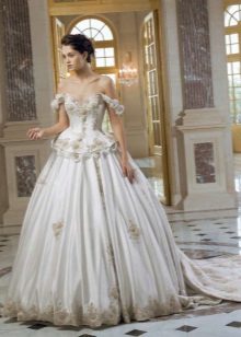 Wedding dress with embroidery