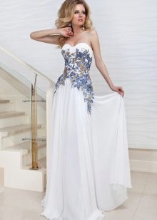 Wedding dress with embroidery