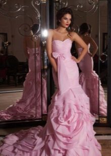 Wedding dress gently lilac color