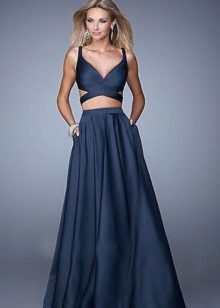Evening dress with a separate bodice