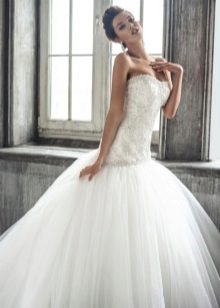 Mababang baywang Wedding Dress