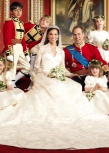 Kasalan ng damit na si Kate Middleton na may tren