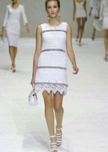 White knit dress by Dolce & Gabbana