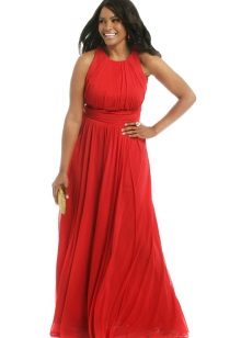 Evening red wedding dress for the full