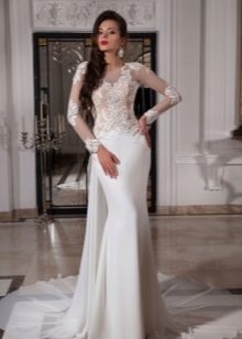 Mermaid Wedding Dress na may puntas