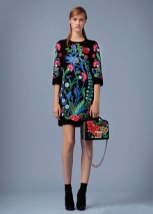 Evening summer dress with a pattern