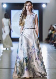 Evening dress a-silhouette from the collection of Privee 2016