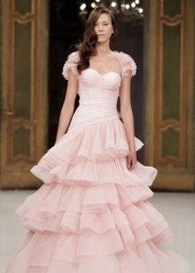 Pale pink rosas na damit kasal