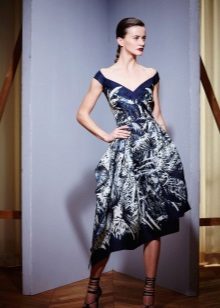 Gabi na damit mula sa Zuhair Murad na may naka-print na 2016