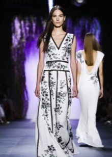 Gabi na damit mula sa Tadashi Shoji na may naka-print na 2016