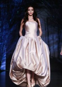Midi dress maikling harap mahaba likod ng prom