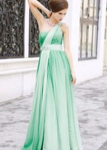 Green dress sa estilo ng Griyego