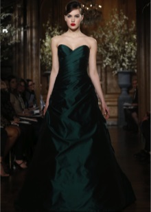 Romona Keveza Wedding Black A-Line Dress