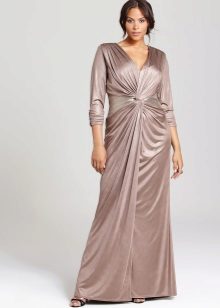 Long color dress for obese