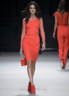 Maikling Coral Evening Dress