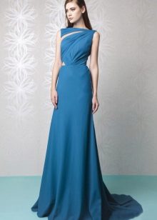 Blue evening dress ni Tony Ward