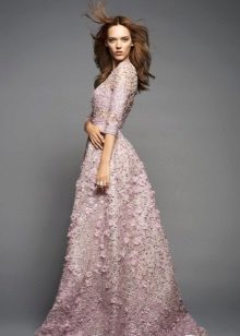 Evening floor lace dress